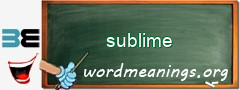 WordMeaning blackboard for sublime